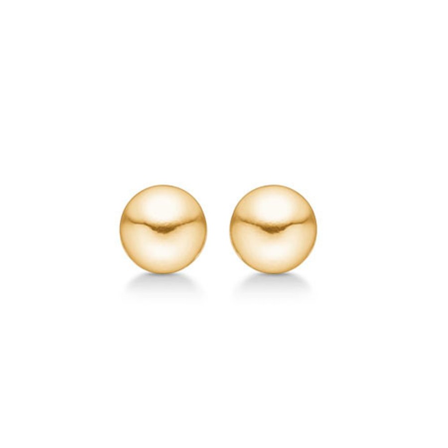 Jewellery Mads Z | Silver Gold Plated Earrings Ball 7 Mm