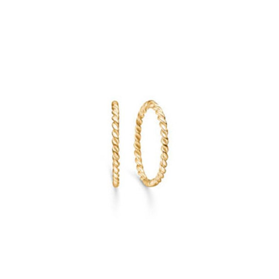 Jewellery Mads Z | 8 Ct. Gold Hoops Twisted, 13Mm