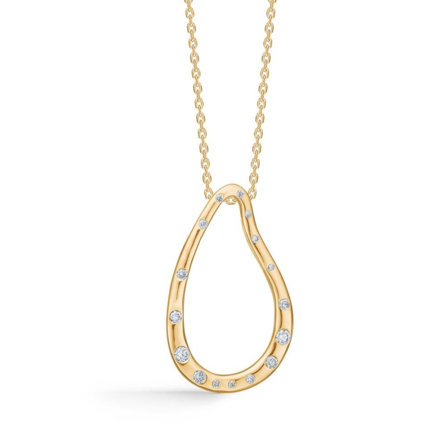 Jewellery Mads Z | Athena Pendant In 14 Ct. Gold With Diamonds