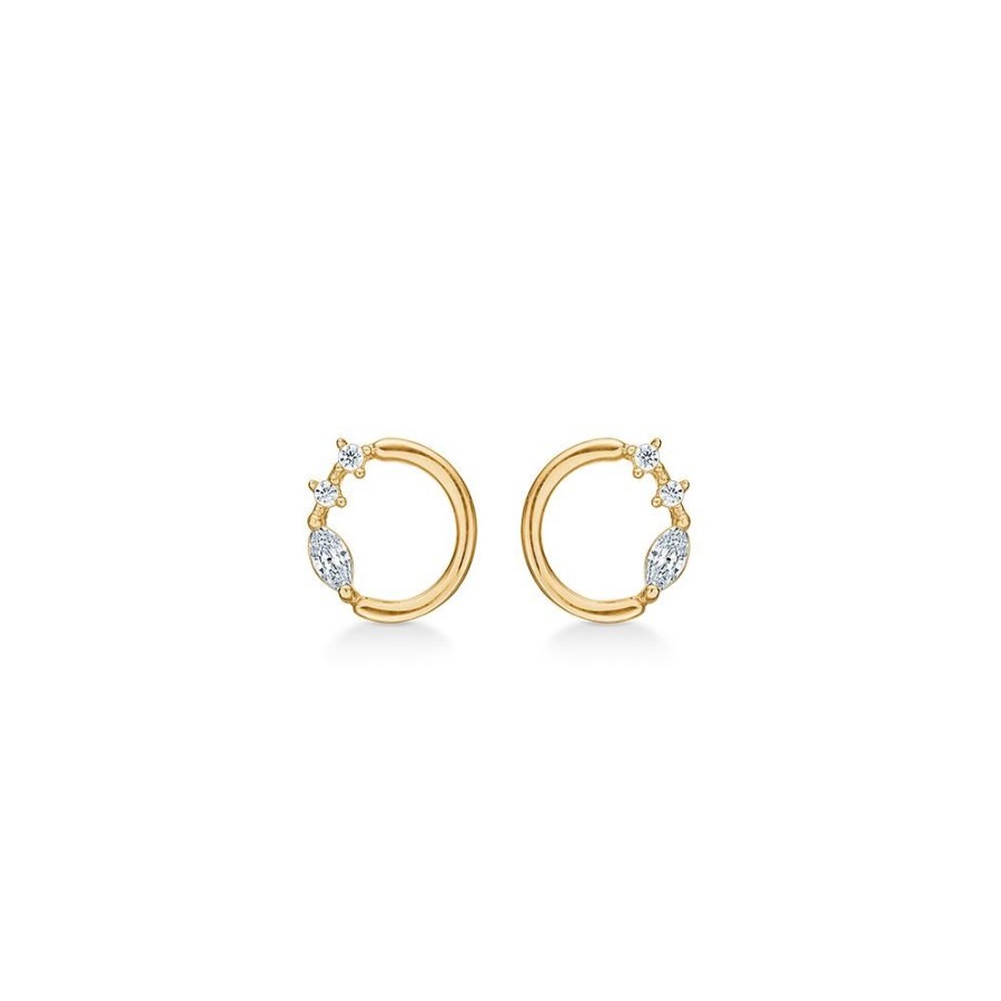 Jewellery Mads Z | Pixie Earrings In 8 Ct. Gold With Zirconia