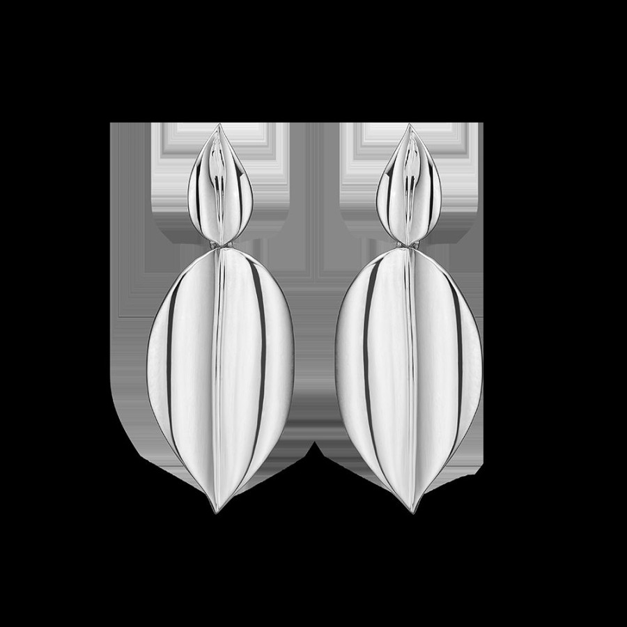 Jewellery Mads Z | Folding Drop Silver Earrings