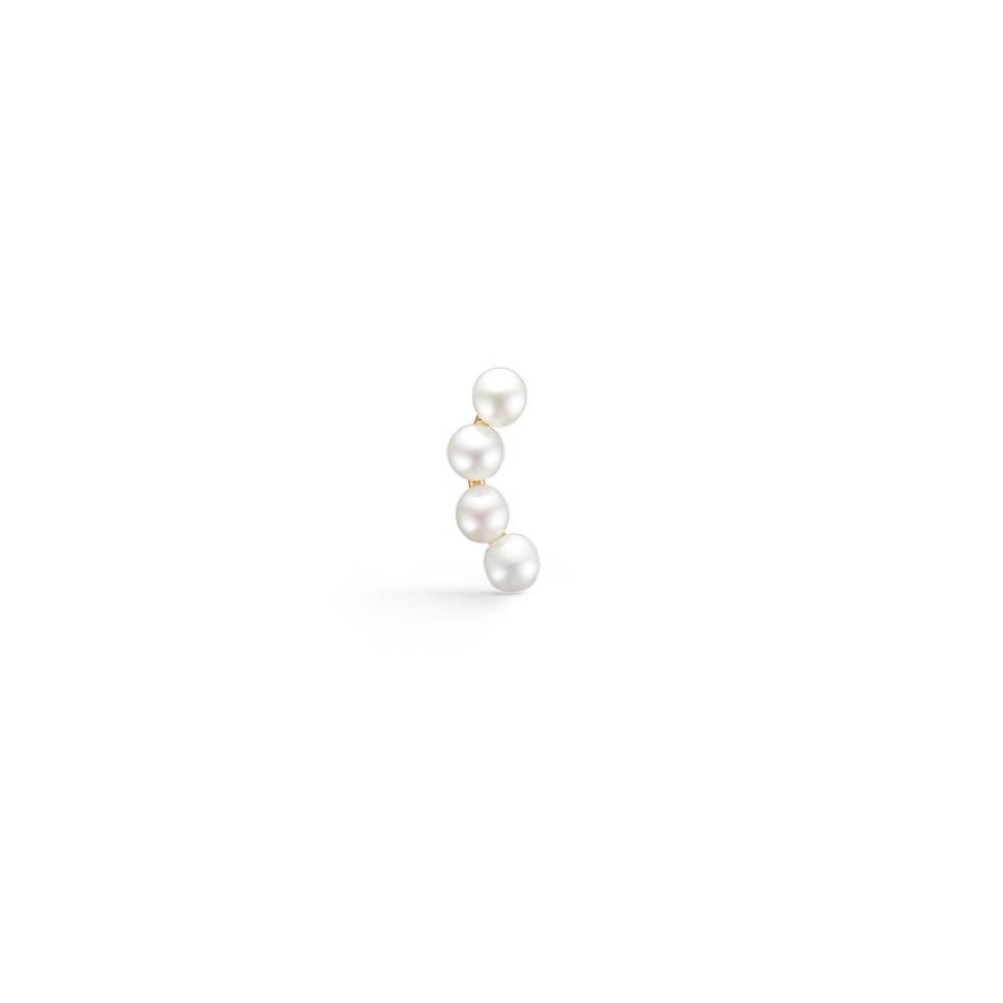 Jewellery Mads Z | Paris Earring In 8 Ct. Gold With Cultured Pearls