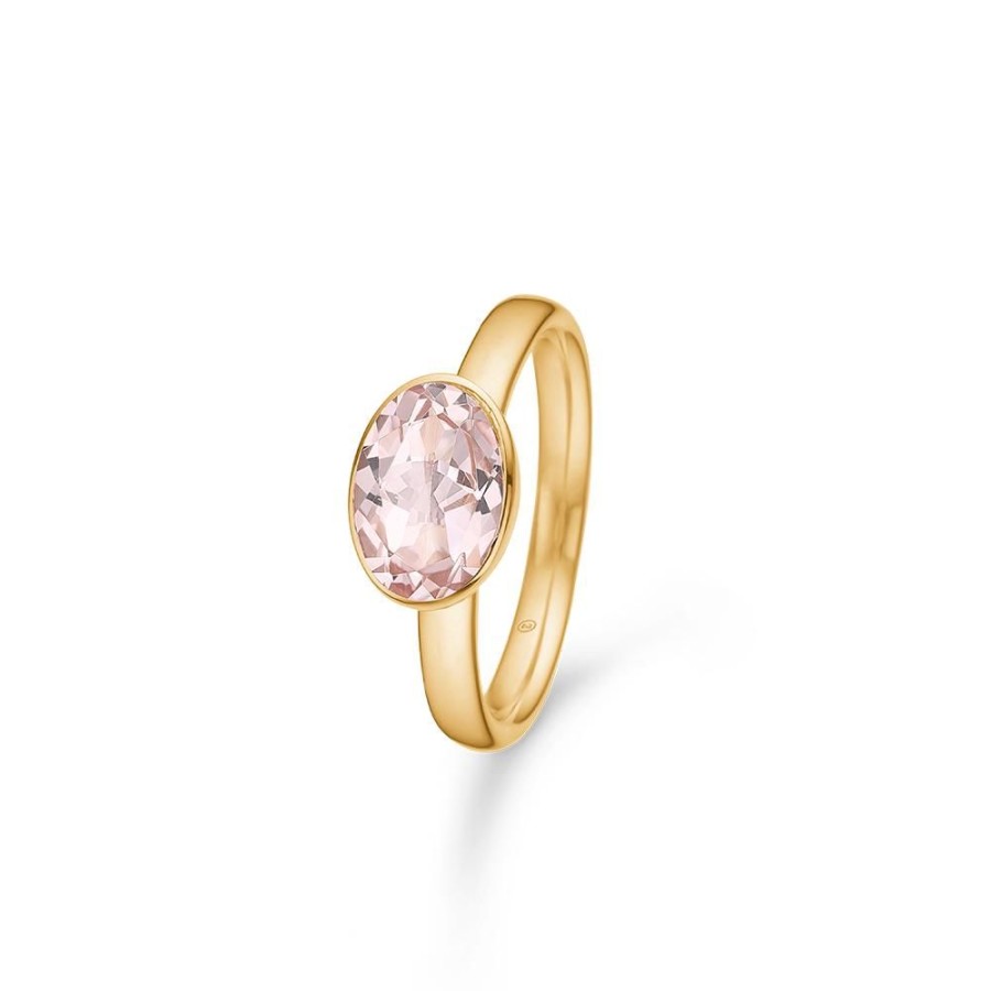 Jewellery Mads Z | Darling Ring In 14 Ct. Gold With Pink Morganite