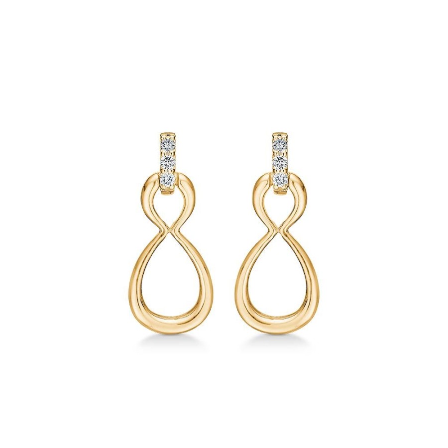 Jewellery Mads Z | Devotion Earrings In 14 Ct. Gold With Diamonds