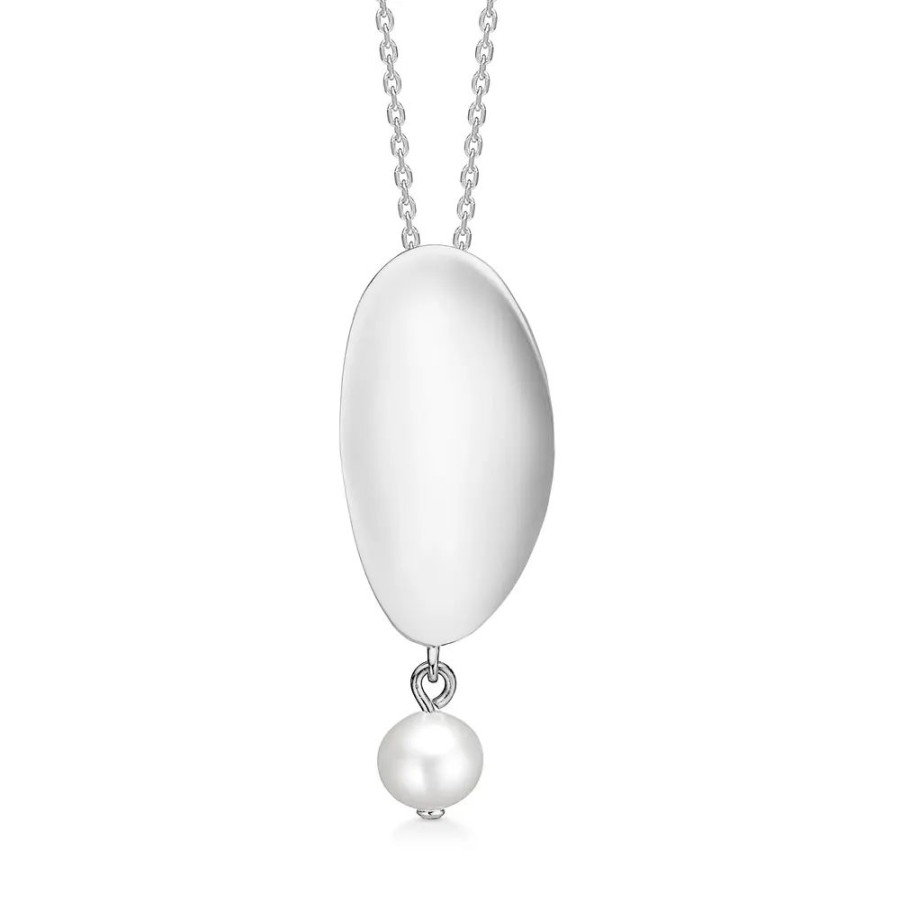 Jewellery Mads Z | Mila Silver Necklace With Cultured Pearl