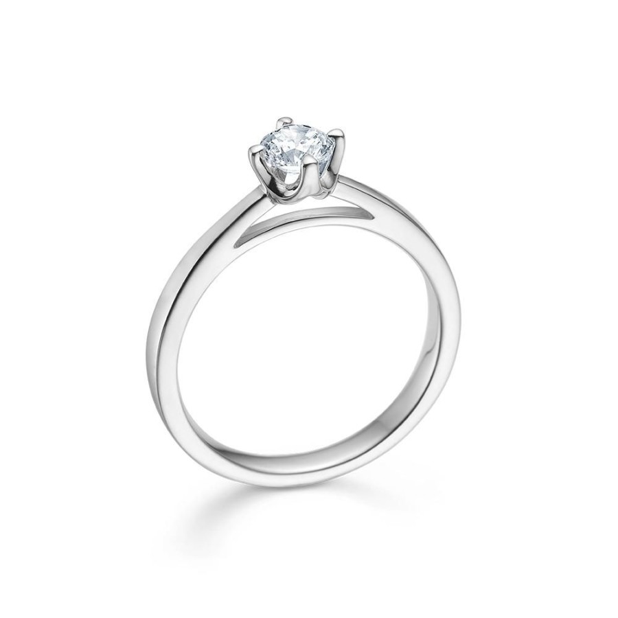 Jewellery Mads Z | Crown Ring 14 Ct. White Gold W. 0,34 Ct.