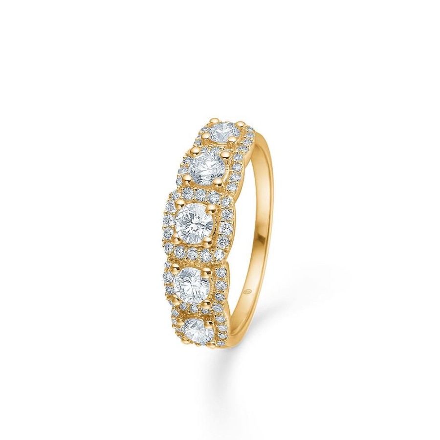 Jewellery Mads Z | Diana Ring In 14 Ct. Gold W. Diamond