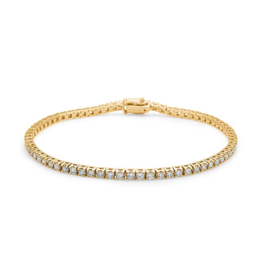 Jewellery Mads Z | Tennis Bracelet In 14 Ct. Gold With 1,53 Ct. Diamonds