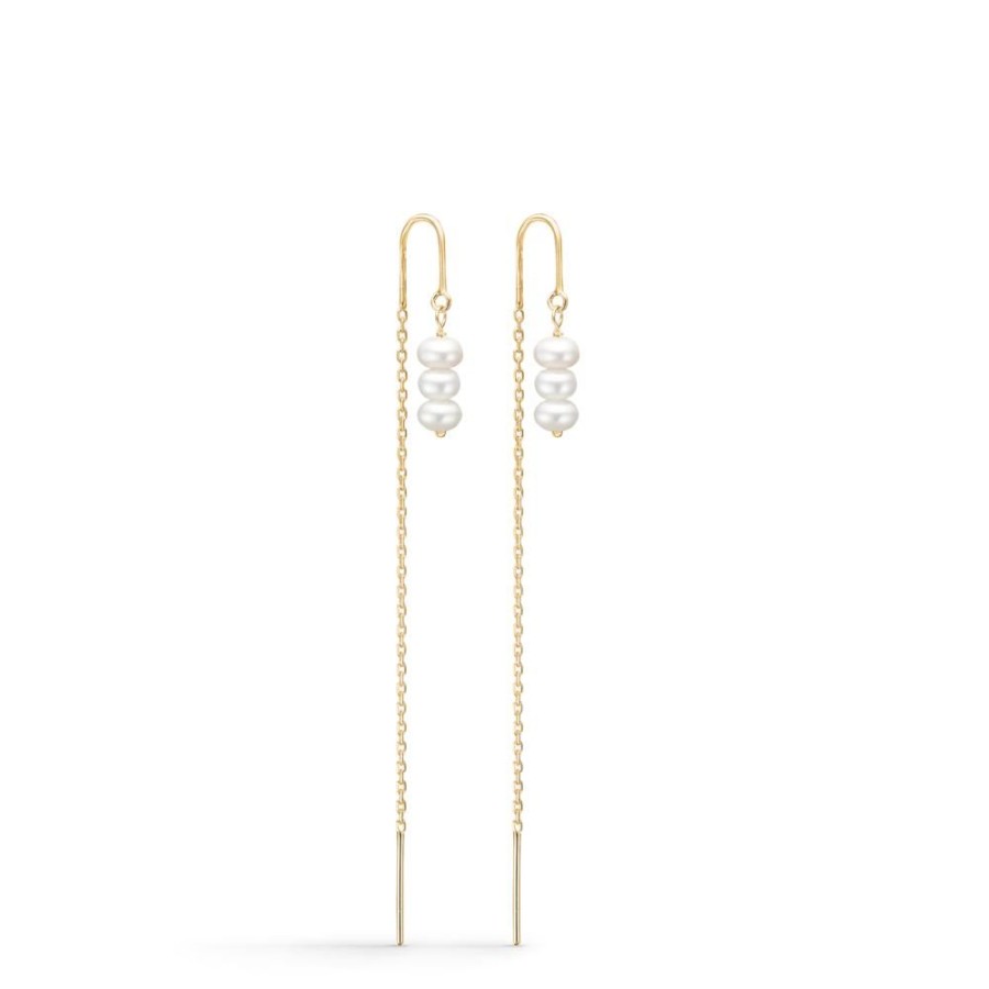 Jewellery Mads Z | Ashley Earrings In 8 Ct. Gold With Pearls