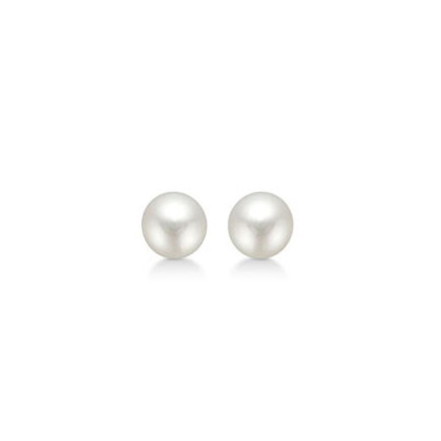 Jewellery Mads Z | 9 Kt. Gold Earrings W. 6 Mm Pearl