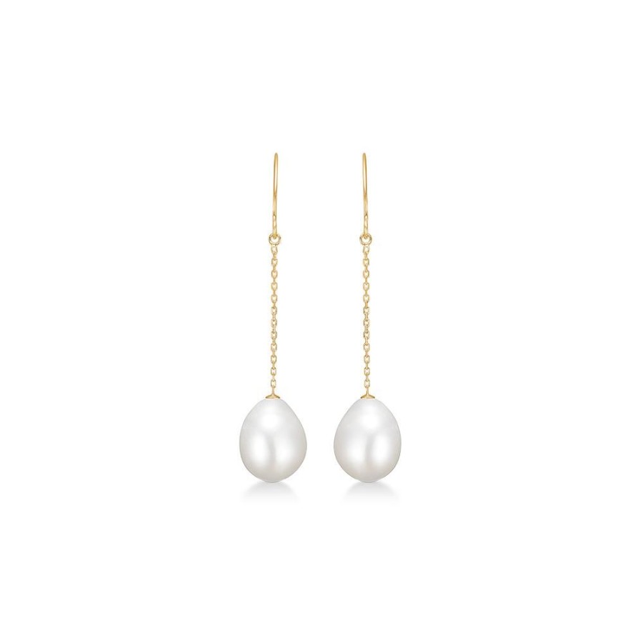 Jewellery Mads Z | Fifty Shades Earrings In 8 Ct. Gold With Pearl