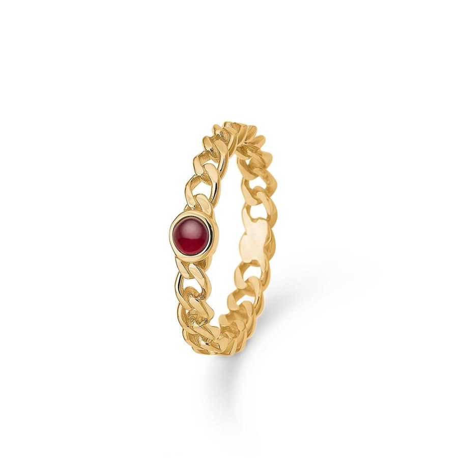 Jewellery Mads Z | Poetry Panzer Ring In 14 Kt. Gold W. Ruby