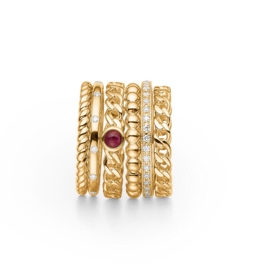 Jewellery Mads Z | Poetry Panzer Ring In 14 Kt. Gold W. Ruby