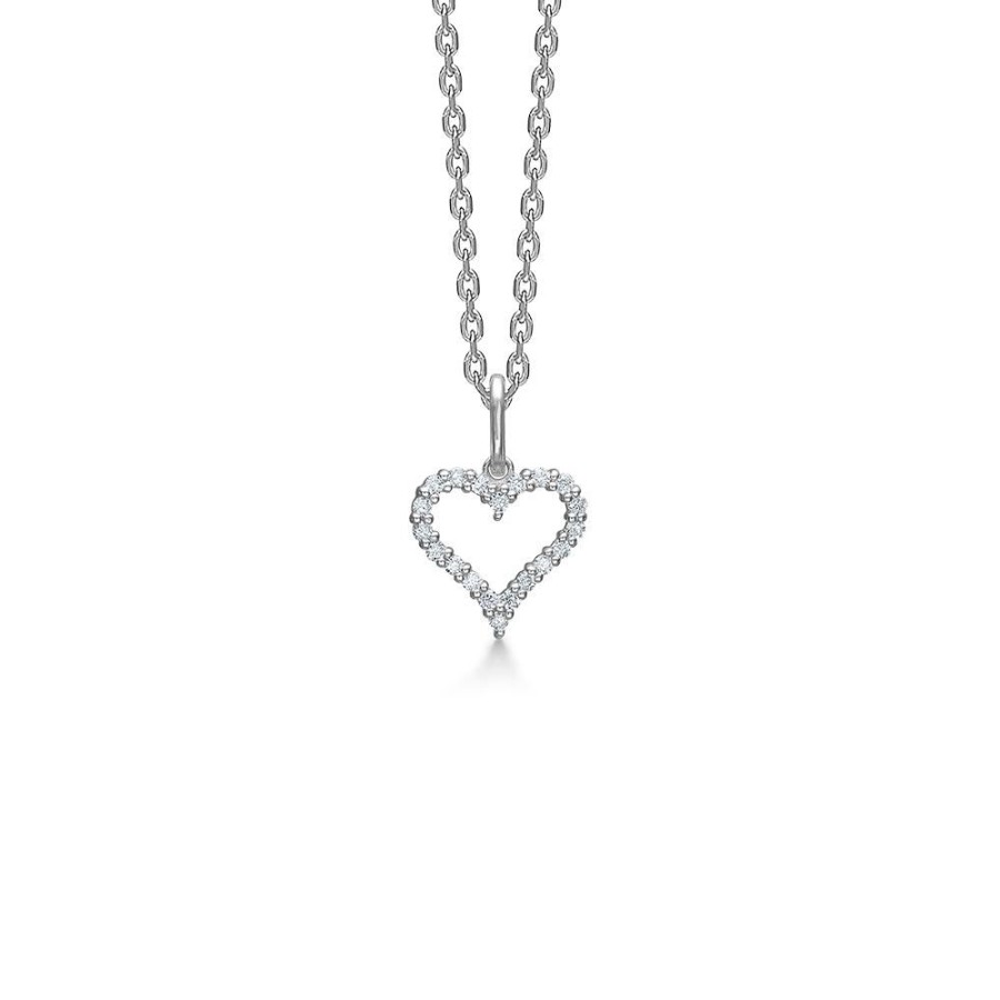 Jewellery Mads Z | Tender Heart Pendant 14 Ct. White Gold