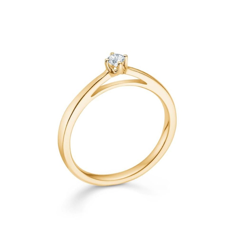 Jewellery Mads Z | Crown Ring 14 Ct. Gold W. 0,09 Ct.