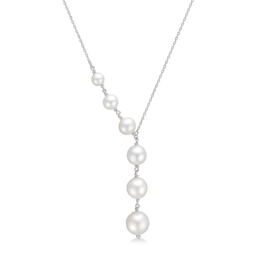 Jewellery Mads Z | Treasure Silver Necklace With Cultured Pearls