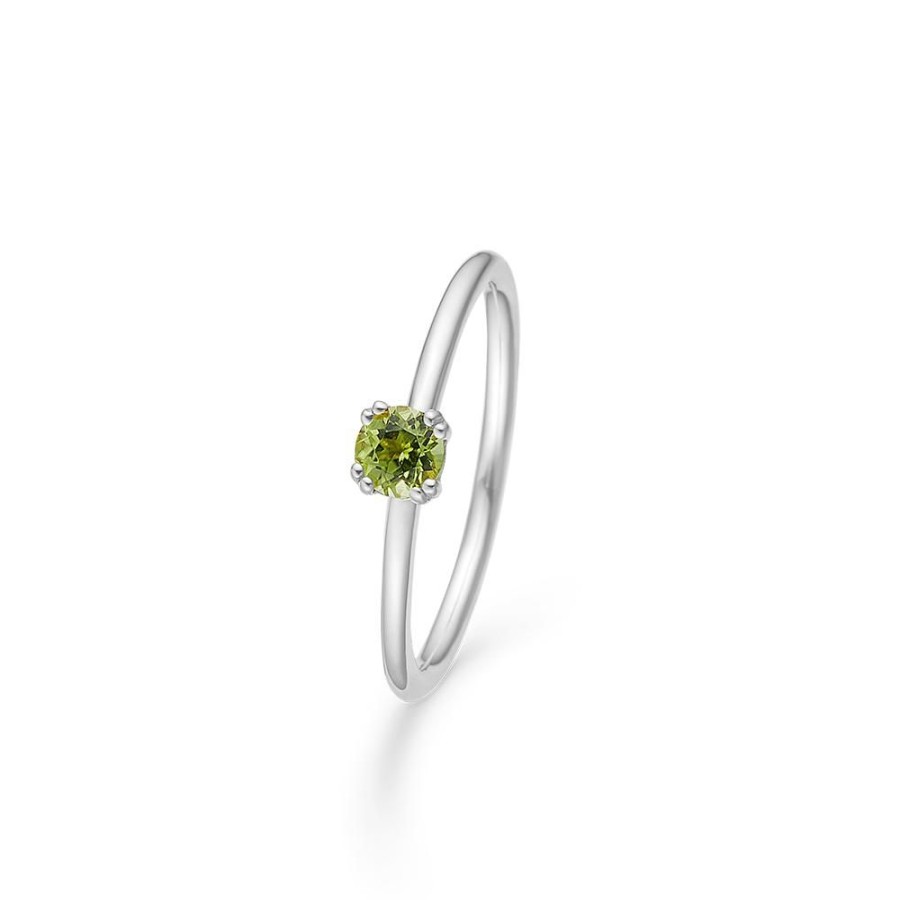 Jewellery Mads Z | Poetry Solitaire Peridot Silver Ring With Peridot