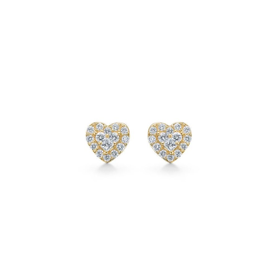 Jewellery Mads Z | Fidelity Earrings In 14 Ct. Gold With Diamonds