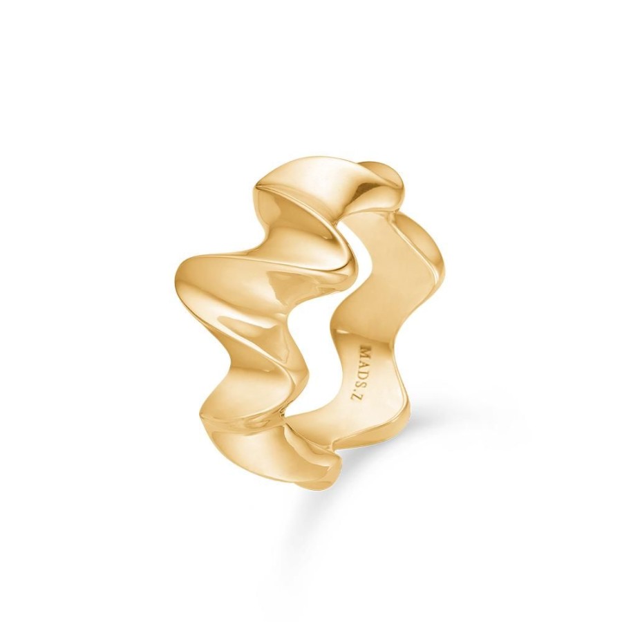 Jewellery Mads Z | Wave Ring In 14 Ct. Gold