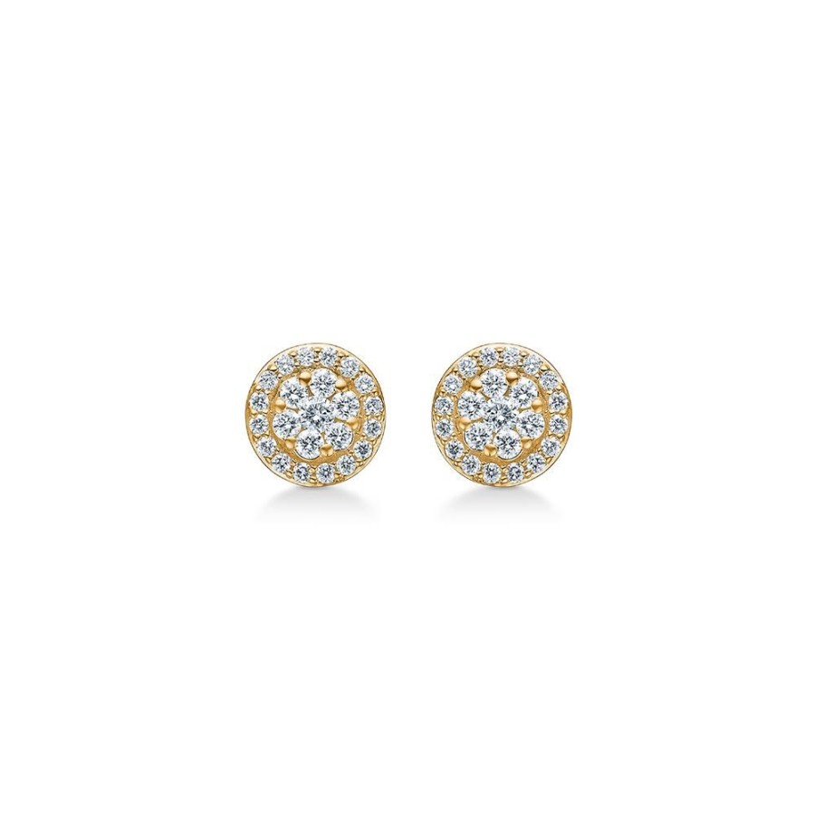 Jewellery Mads Z | Eleanor Earrings In 14 Ct. Gold With Diamonds