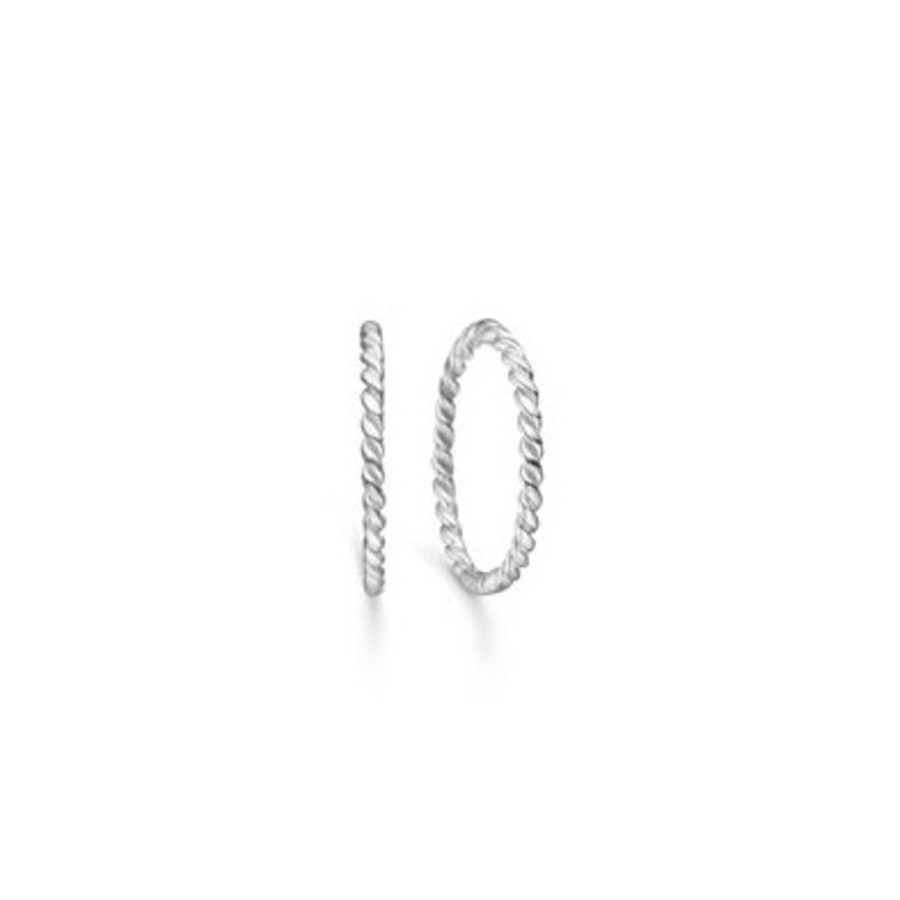 Jewellery Mads Z | Silver Hoops Twisted, 13Mm