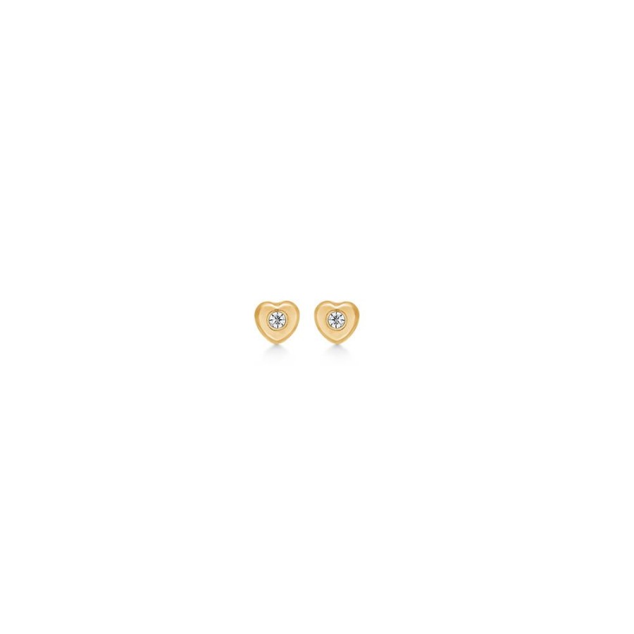 Jewellery Mads Z | 9 Ct. Gold Stud Earring With Zirconia