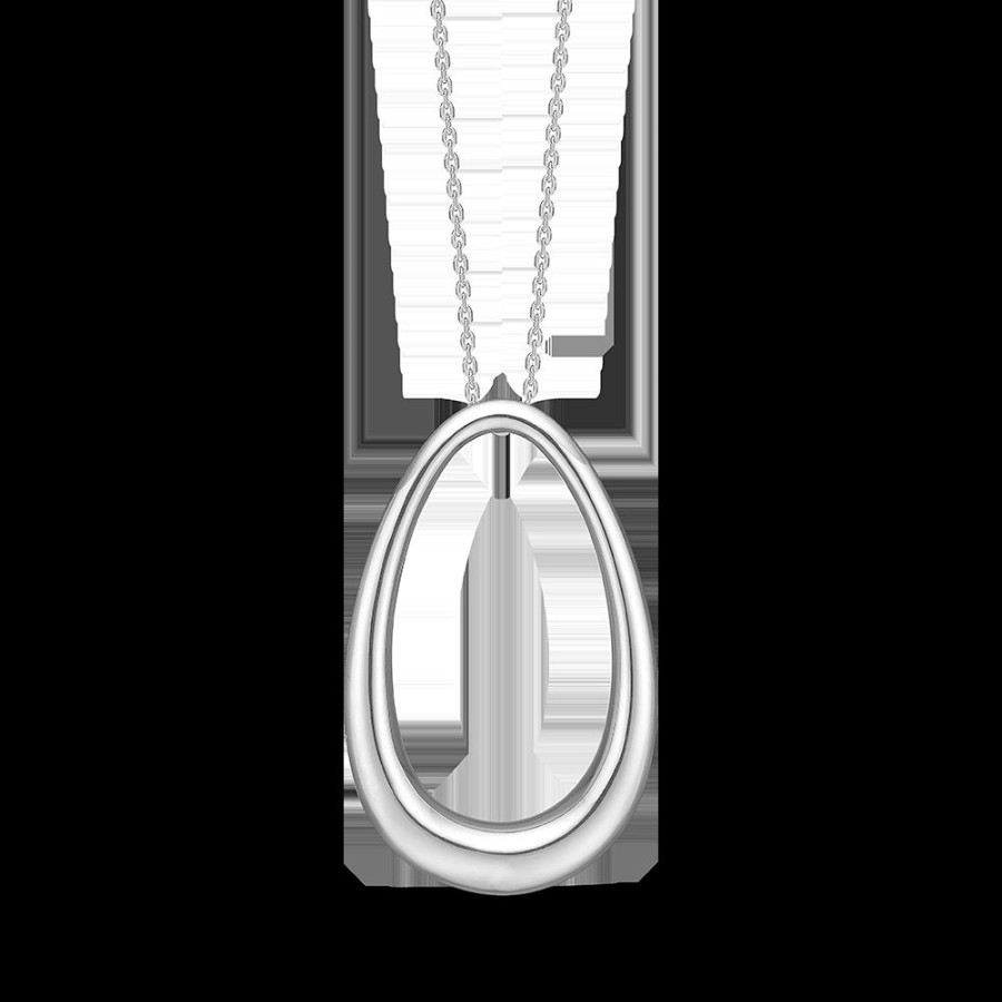 Jewellery Mads Z | Open Ellipse Silver Necklace