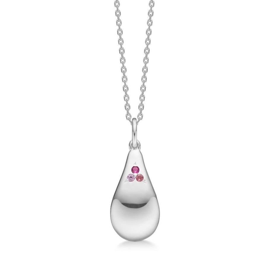 Jewellery Mads Z | Troika Silver Necklace With Real Gems