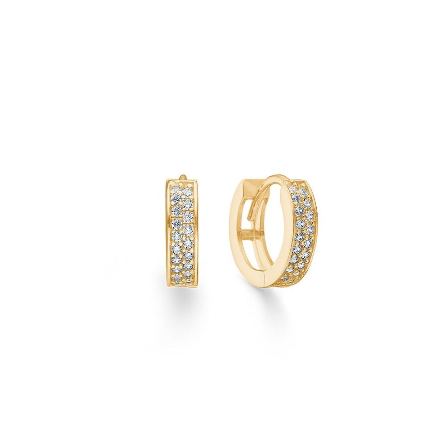 Jewellery Mads Z | Rio Earrings In 8 Ct. Gold With Zirconia