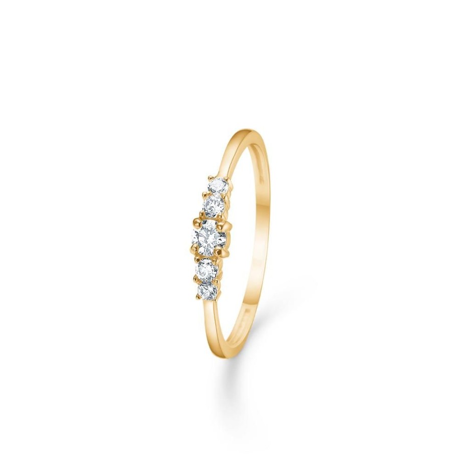 Jewellery Mads Z | Orbit Cz Ring 8 Ct. Gold