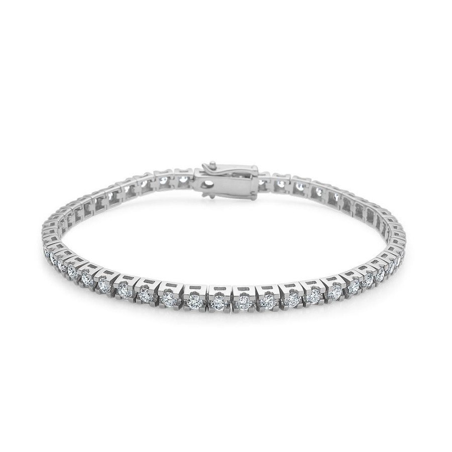 Jewellery Mads Z | Tennis Bracelet In 14 Ct. White Gold With 3.00 Ct. Diamonds