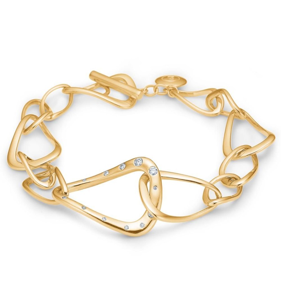 Jewellery Mads Z | Athena Bracelet In 14 Ct. Gold With Diamonds