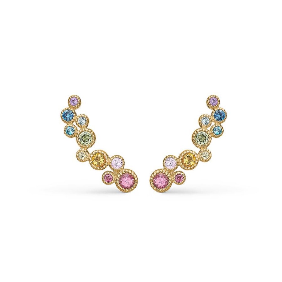 Jewellery Mads Z | Luxury Rainbow Earrings 14 Ct. Gold