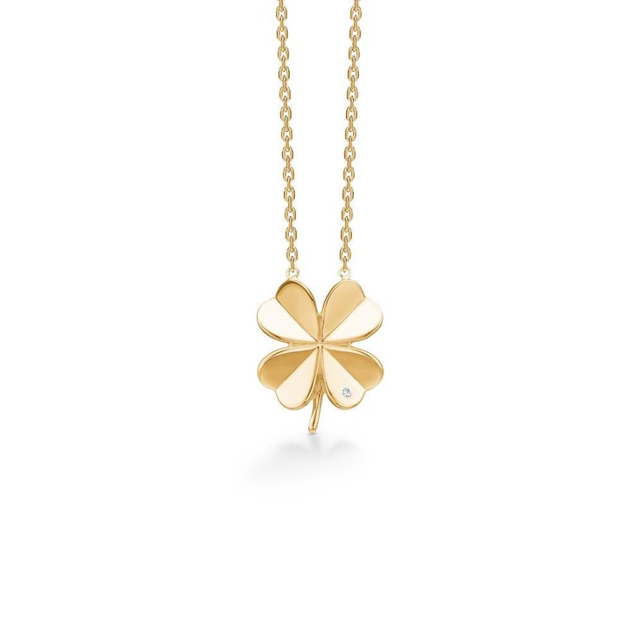 Jewellery Mads Z | Clover Necklace 8 Ct. Gold