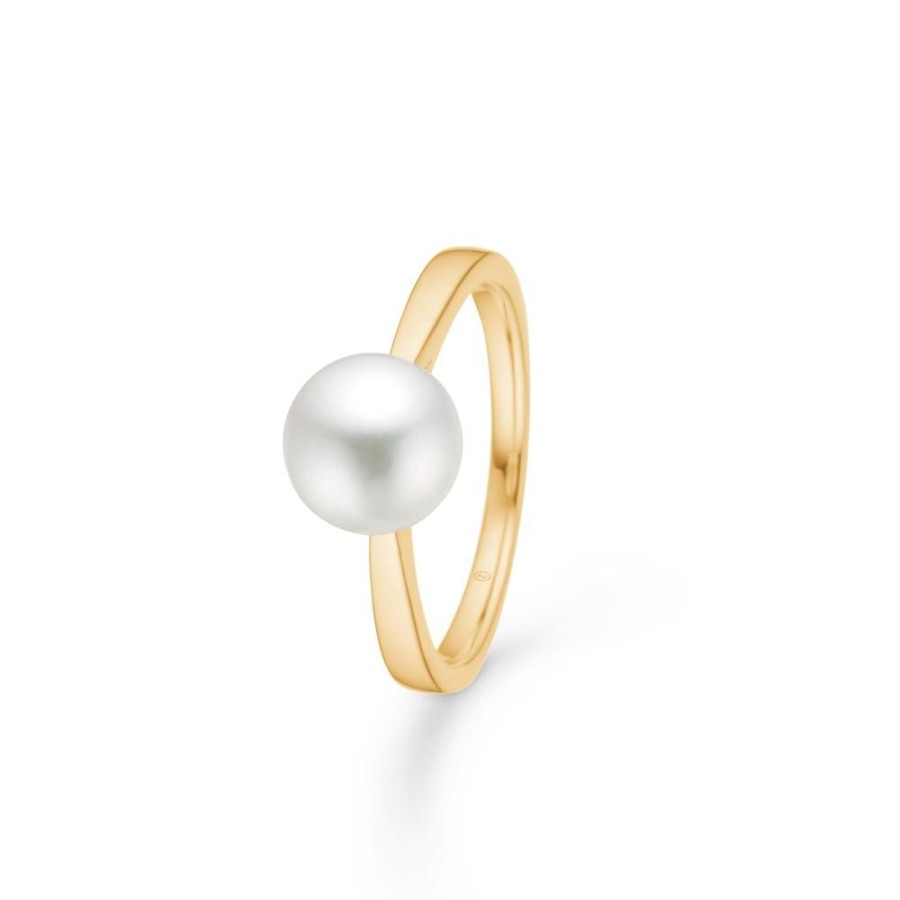 Jewellery Mads Z | Crown Pearl Ring In 14 Ct. Gold With Cultured Pearl