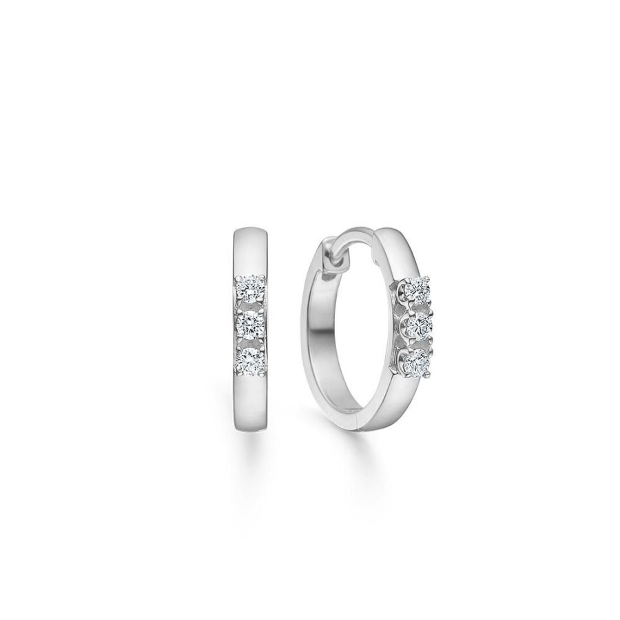 Jewellery Mads Z | Crown Alliance Earrings In 14 Ct. White Gold