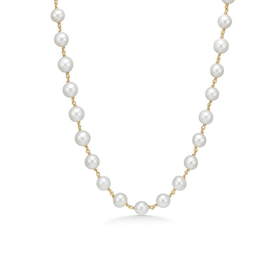 Jewellery Mads Z | Treasure Necklace In 14 Ct. Gold With Pearls