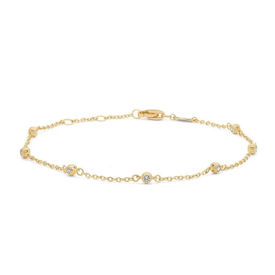 Jewellery Mads Z | Nora Bracelet In 8 Ct. Gold With Zirkonia