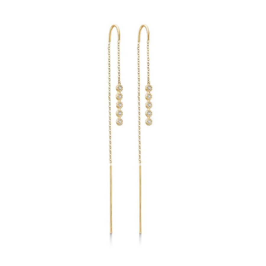 Jewellery Mads Z | Dido Earrings 8 Ct. Gold W. Zirconia