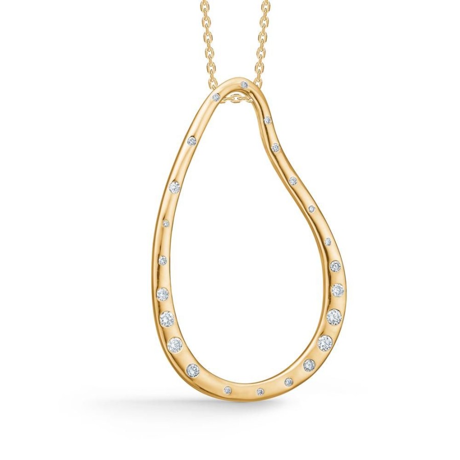 Jewellery Mads Z | Athena Pendant In 14 Ct. Gold With Diamonds