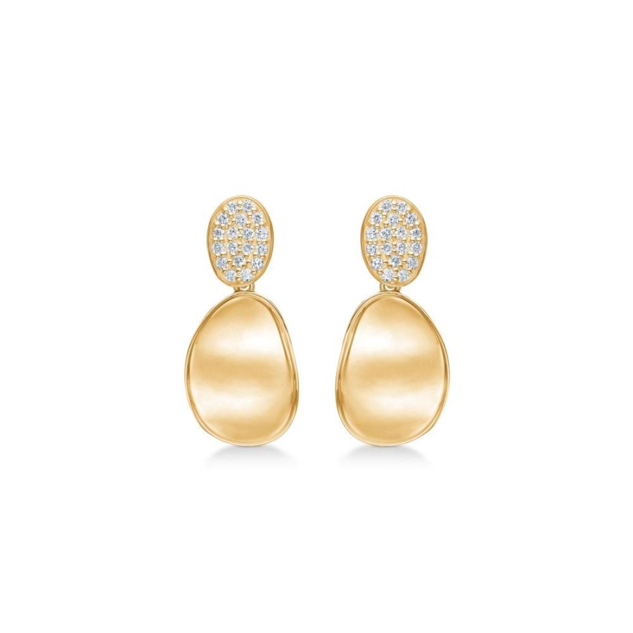 Jewellery Mads Z | Fidelity Earrings In 14 Ct. Gold With Diamonds