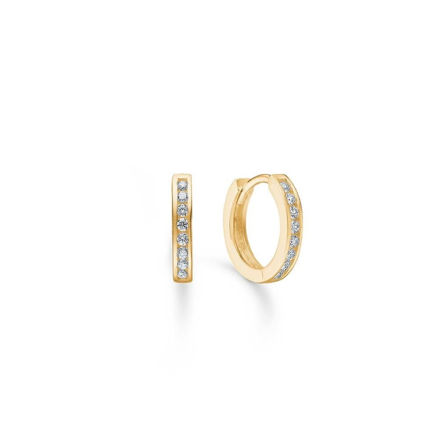 Jewellery Mads Z | Rio Earrings In 8 Ct. Gold With Zirconia