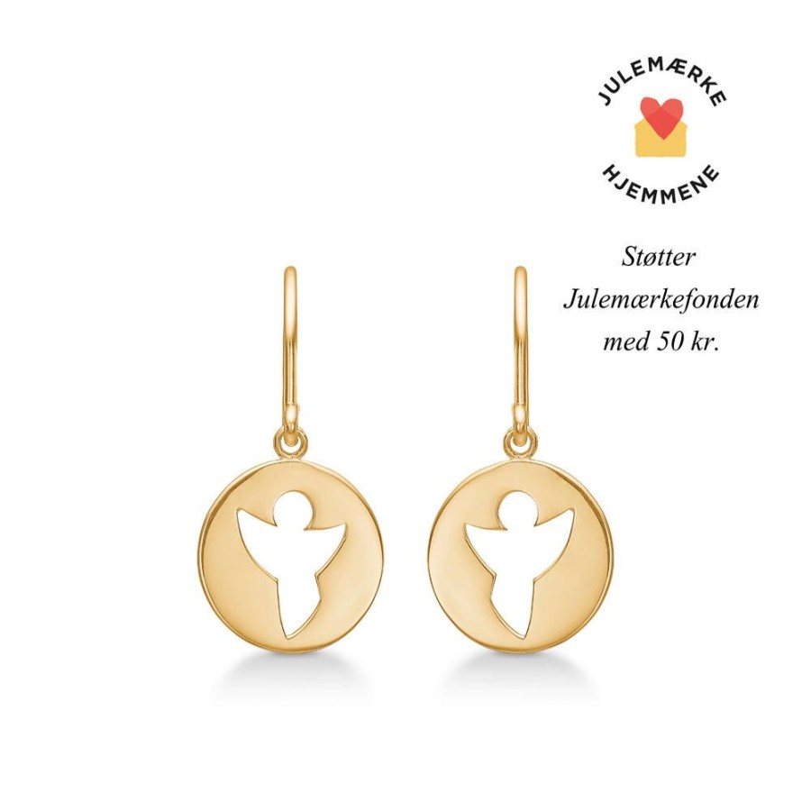 Jewellery Mads Z | Me & My Angel Gold Plated Silver Earrings