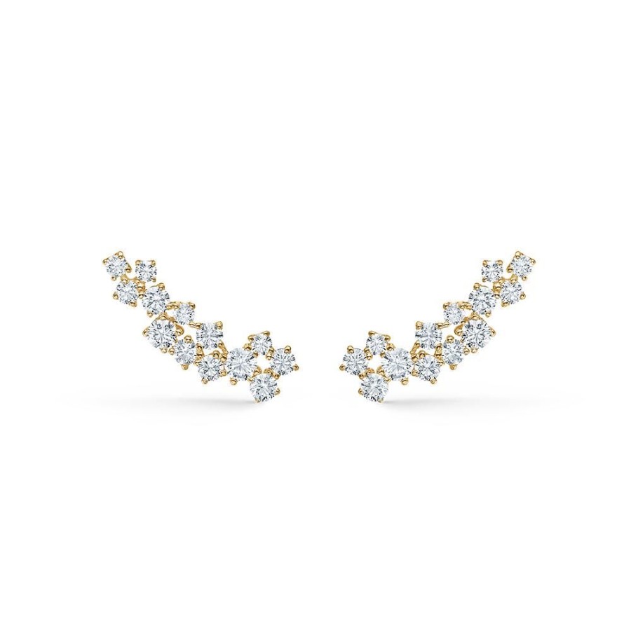 Jewellery Mads Z | Starry Night Earrings In 14 Ct. Gold With Diamonds