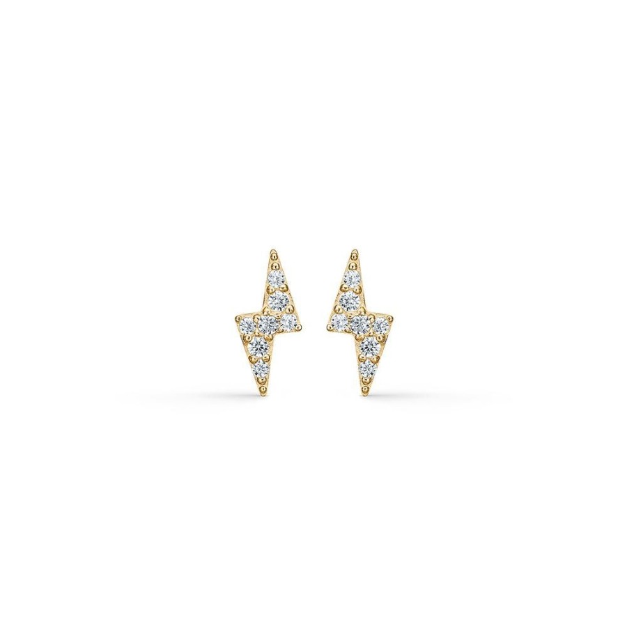 Jewellery Mads Z | Hailey Earrings 8 Ct. Gold W. Zirconia