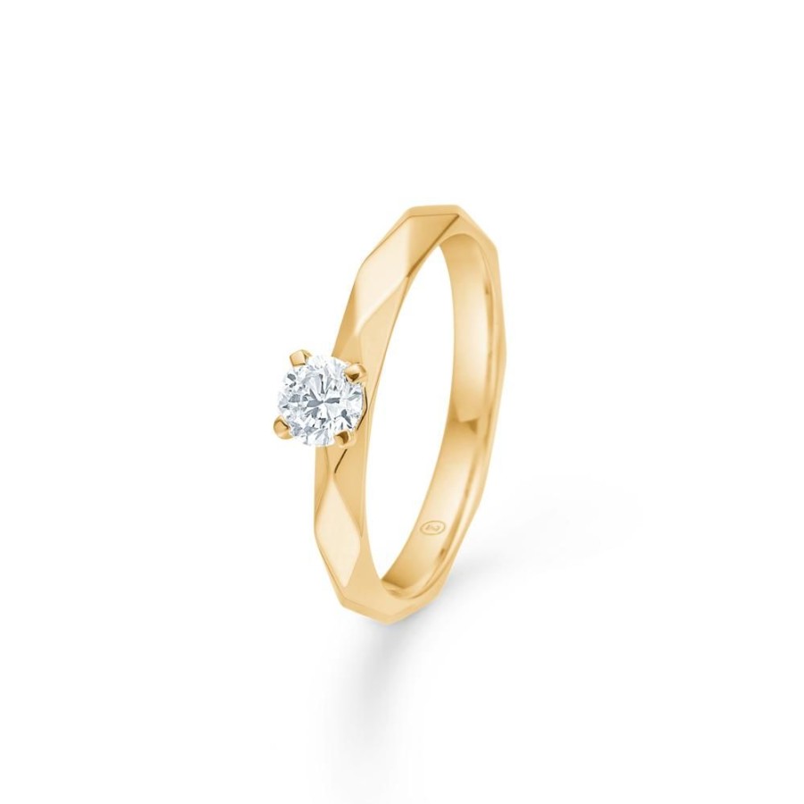 Jewellery Mads Z | Romeo & Juliet Ring In 14 Ct. Gold With Diamond