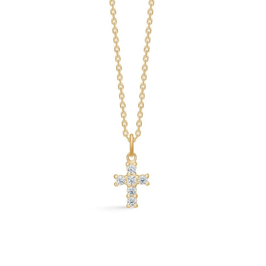 Jewellery Mads Z | Faith Pendant In 8 Ct. Gold With Zirconia