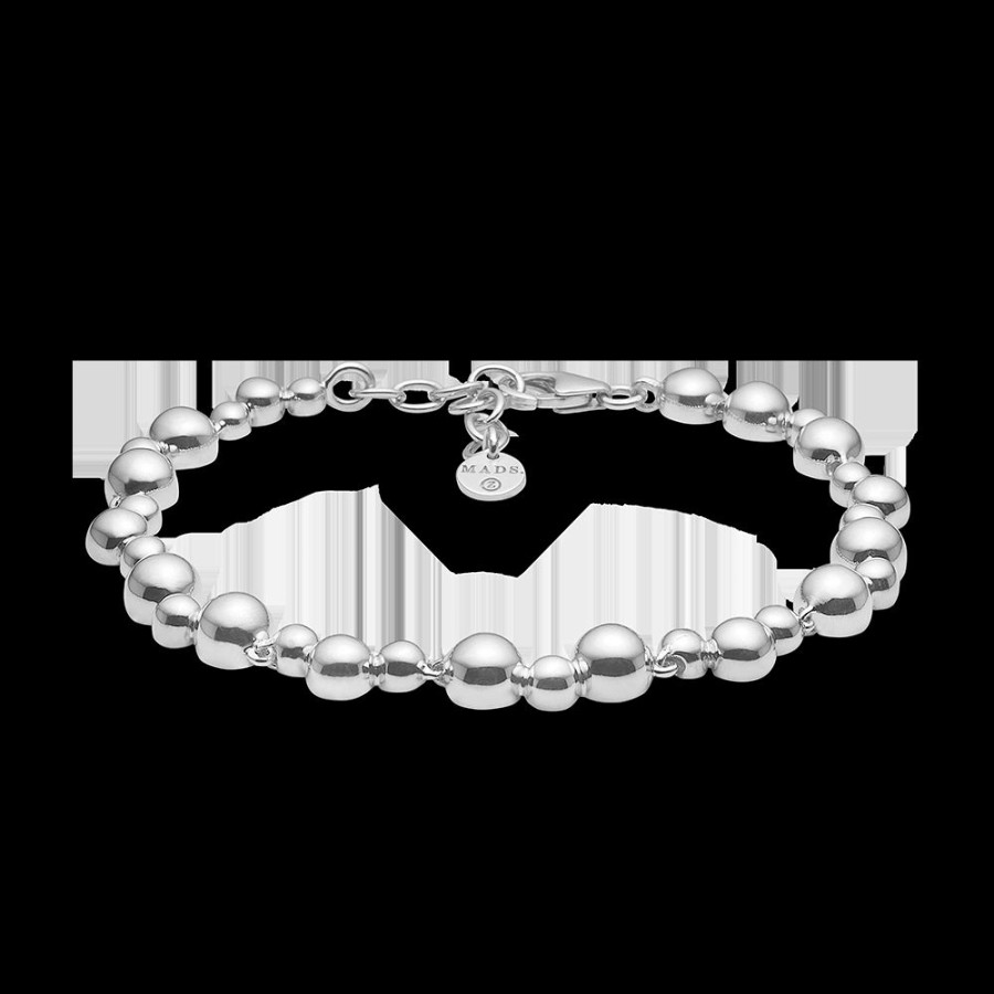 Jewellery Mads Z | Embedded Ball Silver Bracelet