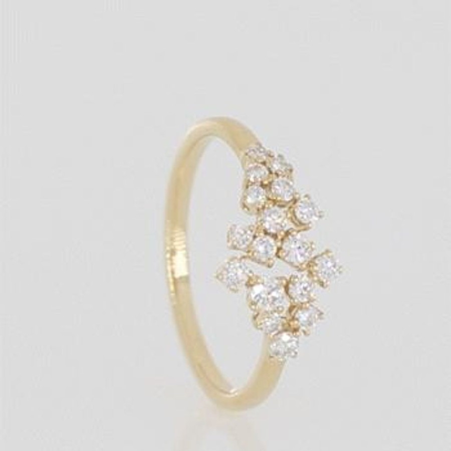 Jewellery Mads Z | Starry Night Ring In 14 Ct. Gold With Diamonds