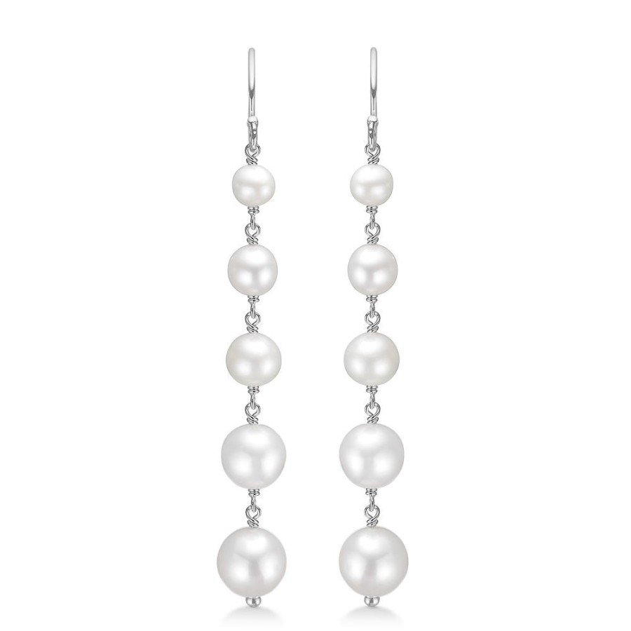 Jewellery Mads Z | Treasure Silver Earrings With 5 Pearls